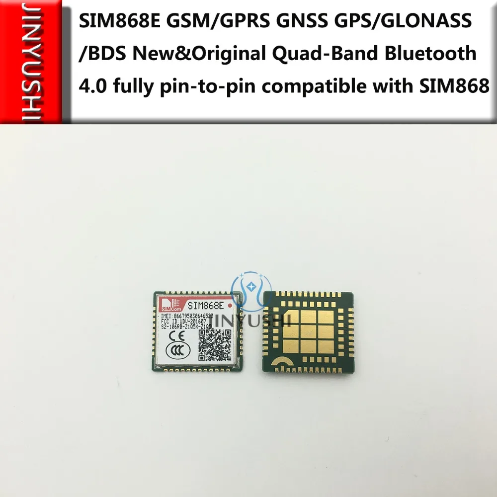 

2pcs SIMCOM SIM868E GSM/GPRS GNSS GPS/GLONASS/BDS New&Original Quad-Band Bluetooth 4.0 fully pin-to-pin compatible with SIM868