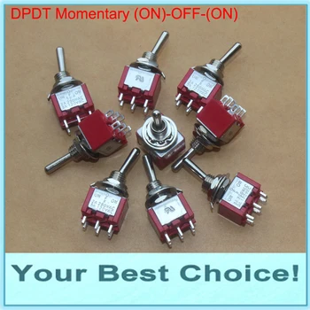 10pcs/Lot DPDT 6Pins 3Position (ON)-OFF-(ON) Momentary Miniature Rocker Toggle Switch,2A/250VAC,5A/125VAC
10pcs/Lot DPDT 6Pins 3Position (ON)-OFF-(ON) Momentary Miniature Rocker Toggle Switch,2A/250VAC,5A/125VAC