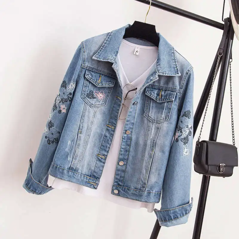 Plus Size 4XL Denim Jacket Women New Embroidery Vintage Jeans Jacket Women Chaqueta Mujer Denim Bomber Jacket Womens Coats C4255
Plus Size 4XL Denim Jacket Women New Embroidery Vintage Jeans Jacket Women Chaqueta Mujer Denim Bomber Jacket Womens Coats C4255