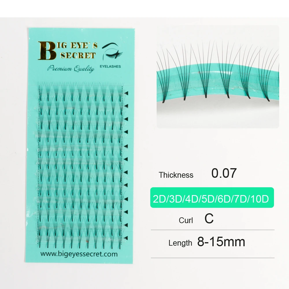 Big Eye's Secret Premade Fans 2D3D4D5D6D7D10D Pre Fanned Makeup False Eyelashes Pre Made Volume Fans Eyelash Extensions
Big Eye's Secret Premade Fans 2D3D4D5D6D7D10D Pre Fanned Makeup False Eyelashes Pre Made Volume Fans Eyelash Extensions