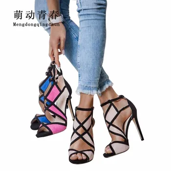 Women High Heels Sandals Sexy Open Toe Mix Color Thin Heels Sandals Fashion Buckle Strap Party Wedding Pumps Nightclue Shoes
Women High Heels Sandals Sexy Open Toe Mix Color Thin Heels Sandals Fashion Buckle Strap Party Wedding Pumps Nightclue Shoes