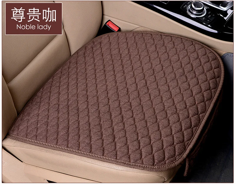 Linen Fabric Car Seat Cover Four Seasons Front Rear Flax Cushion Breathable Protector Mat Pad Auto accessories Universal Size Sadoun.com