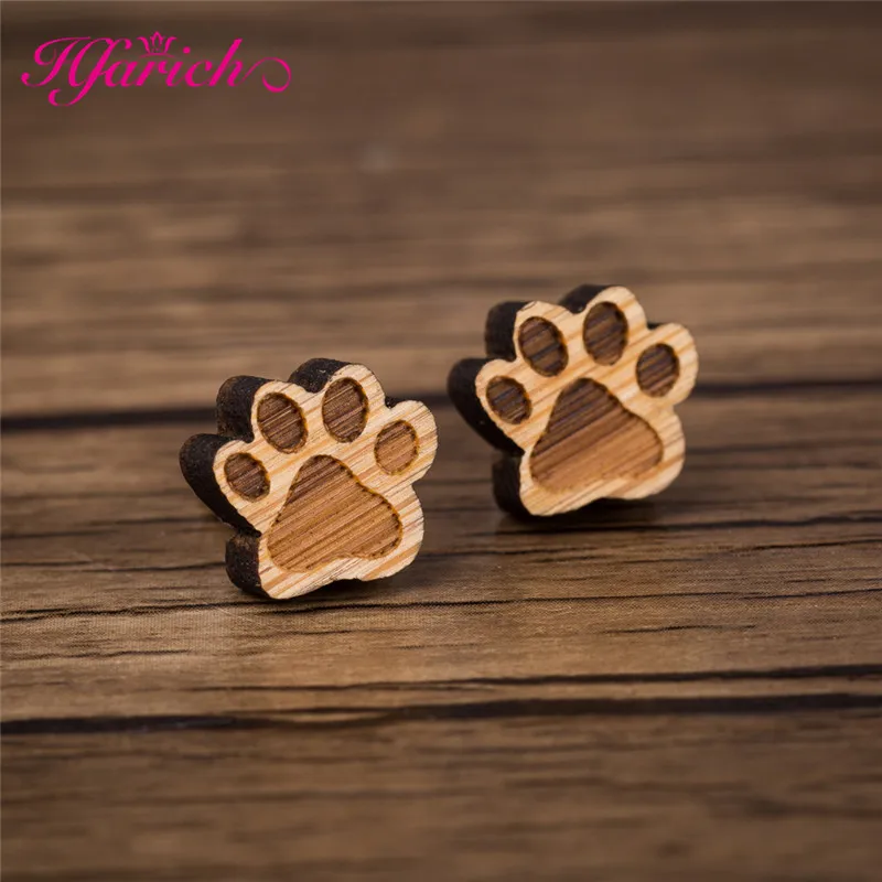Hfarich Cute Animal Small Wooden Earrings Paws Print for Women 2018 New Hot Fashion High Quality Simple Cat Jewelry Party Gifts
Hfarich Cute Animal Small Wooden Earrings Paws Print for Women 2018 New Hot Fashion High Quality Simple Cat Jewelry Party Gifts