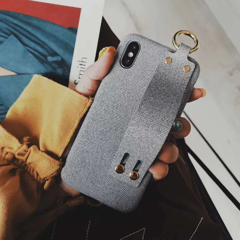 Fashion business Wrist band Cloth grain Phone Case for iphone 6 6s plus 7 8 plus X XR XS Max Simple Style Soft Fabric TPU Cover
Fashion business Wrist band Cloth grain Phone Case for iphone 6 6s plus 7 8 plus X XR XS Max Simple Style Soft Fabric TPU Cover