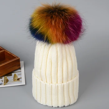 12 color Women hat cap Raccoon fur pompon cap female Genuine Knitted with full fu High Qualitity fashion Ladies Beanies fur hat
12 color Women hat cap Raccoon fur pompon cap female Genuine Knitted with full fu High Qualitity fashion Ladies Beanies fur hat