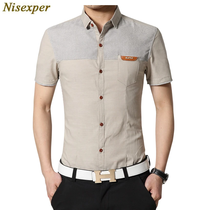 Nisexper 2018 Shirt Male Men Casual Shirts Cotton Short Sleeve Slim Fit Dress Shirt Plus Size Clothing Comfortable Plus Size 5XL
Nisexper 2018 Shirt Male Men Casual Shirts Cotton Short Sleeve Slim Fit Dress Shirt Plus Size Clothing Comfortable Plus Size 5XL