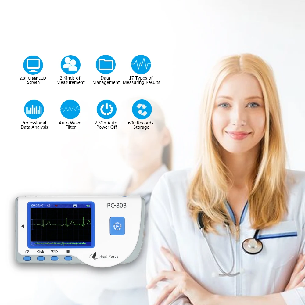 ECG EKG Monitor Machine Medical Portable blood pressure Monitor with USB Cable Adhesive Electrode Lead Wires FDA CE ECG Monitor
ECG EKG Monitor Machine Medical Portable blood pressure Monitor with USB Cable Adhesive Electrode Lead Wires FDA CE ECG Monitor