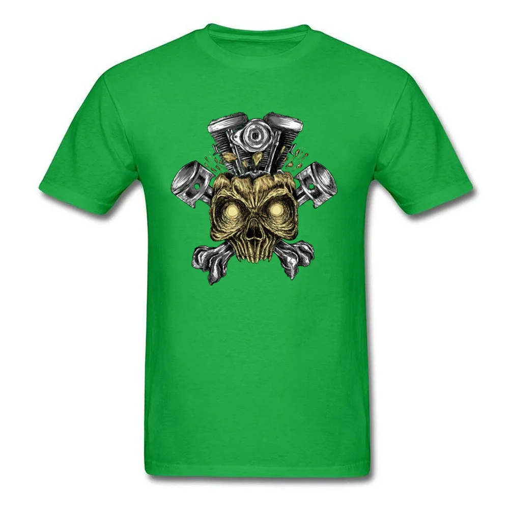 BIKERs MIND Printing Lovers Day All Cotton O-Neck Men T Shirt Fashionable Clothing Shirt Latest Short Sleeve Top T-shirts BIKERs MIND green