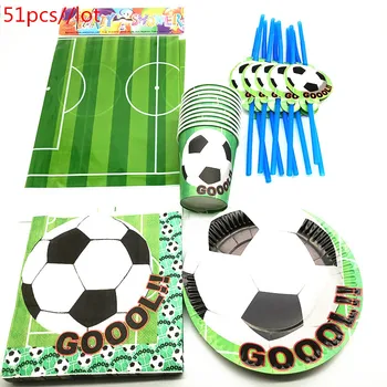 51Pcs Football Theme Design Kids Girl Birthday party Paper Plate Cup Napkin Straw Tablecloth Disposable Tableware Supplies
51Pcs Football Theme Design Kids Girl Birthday party Paper Plate Cup Napkin Straw Tablecloth Disposable Tableware Supplies