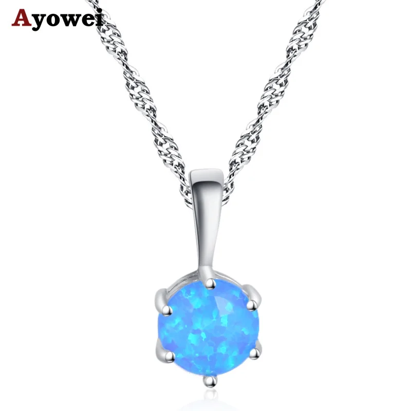 Ayowei simple and generous 925 silver stamped blue fire opal necklace pendant to send his girlfriend the best gift OP836A
Ayowei simple and generous 925 silver stamped blue fire opal necklace pendant to send his girlfriend the best gift OP836A