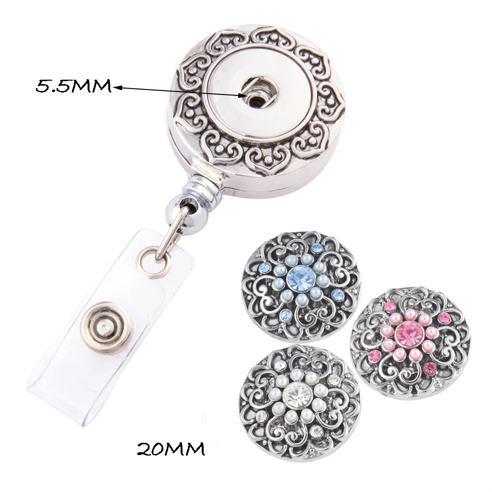 Legenstar Reel ID Holder Retractable Badge fit Interchangeable 18MM Snap Buttons Accessories Jewelry(Match Three buttons)
Legenstar Reel ID Holder Retractable Badge fit Interchangeable 18MM Snap Buttons Accessories Jewelry(Match Three buttons)