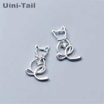 Uini-Tail hot new 925 sterling silver sweet cat earrings girl jewelry temperament fashion cute small fresh cat earrings GN767
Uini-Tail hot new 925 sterling silver sweet cat earrings girl jewelry temperament fashion cute small fresh cat earrings GN767