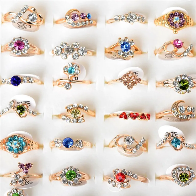 PINKSEE 20 Pcs Gold Color Assorted Design Crystal Ring Cute Kid Child Party Small Size Adjustable Jewelry Wholesale Lot Gift
PINKSEE 20 Pcs Gold Color Assorted Design Crystal Ring Cute Kid Child Party Small Size Adjustable Jewelry Wholesale Lot Gift