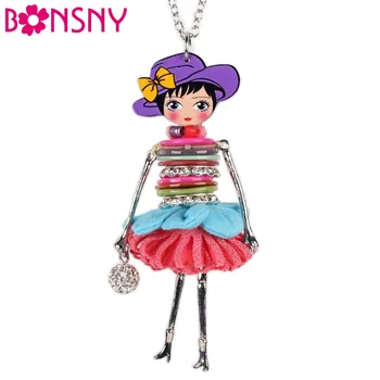 Bonsny Shell Crystal Doll Necklace Dress Handmade French Doll Pendant 2016 News Alloy Girl Women Flower Fashion Jewelry
Bonsny Shell Crystal Doll Necklace Dress Handmade French Doll Pendant 2016 News Alloy Girl Women Flower Fashion Jewelry