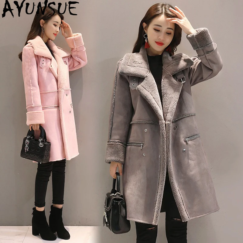 AYUNSUE 2019 Winter Jacket Women Pink Long Coat Female Parka Korean Jackets for Women Faux Lamb Fur Coat Parkas Mujer KJ771
AYUNSUE 2019 Winter Jacket Women Pink Long Coat Female Parka Korean Jackets for Women Faux Lamb Fur Coat Parkas Mujer KJ771