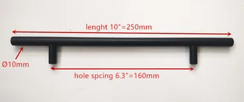 (Diameter 10mm,Length:250mm) 10" Matt Black Furniture Hardware Kitchen Cabinet Handle, Bar Pull Handle Stainless Steel T Handles
(Diameter 10mm,Length:250mm) 10" Matt Black Furniture Hardware Kitchen Cabinet Handle, Bar Pull Handle Stainless Steel T Handles