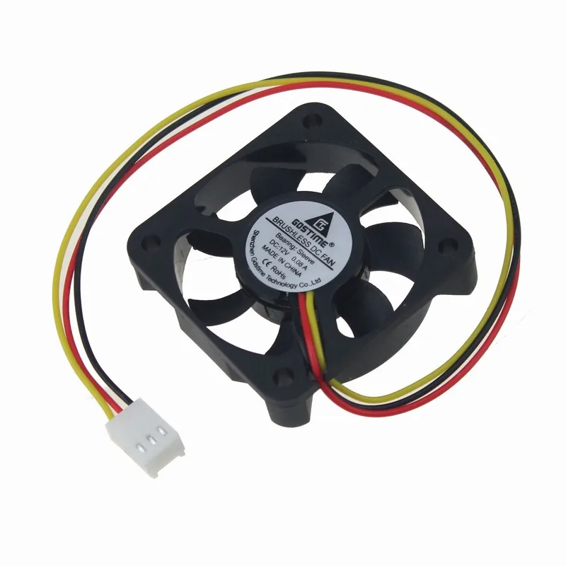 Gdstime 50 pcs Smart Fan 12V 3 wire 3Pin connector 50x50x10mm Cooler 5cm Brushless DC Cooling Fan 50mm 5010 Factory wholesale
Gdstime 50 pcs Smart Fan 12V 3 wire 3Pin connector 50x50x10mm Cooler 5cm Brushless DC Cooling Fan 50mm 5010 Factory wholesale