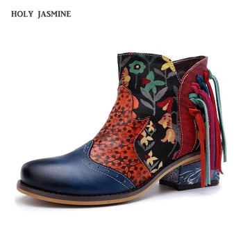 2019 New Vintage Embroidery Flower Ankle Boots Women Shoes Woman Genuine Leather Splicing Zipper Casual Women Boots Botas Mujer
2019 New Vintage Embroidery Flower Ankle Boots Women Shoes Woman Genuine Leather Splicing Zipper Casual Women Boots Botas Mujer