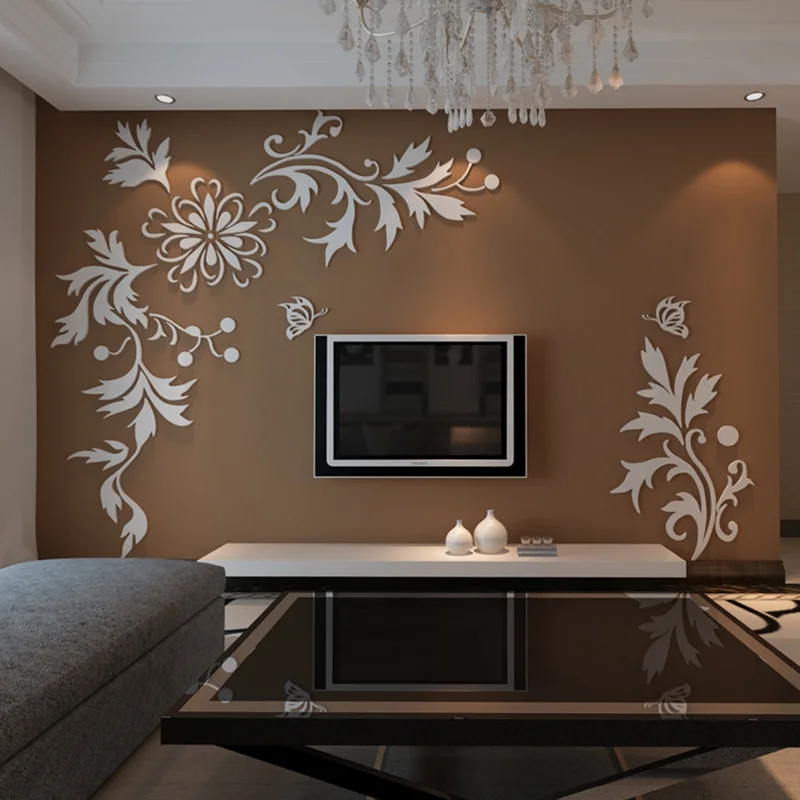 Flower Vine Design Acrylic Wall Stickers DIY TV Background Stickers Living Room Store Decoration
Flower Vine Design Acrylic Wall Stickers DIY TV Background Stickers Living Room Store Decoration