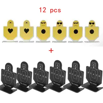12Pcs/Set Airsoft Pistol Gun Shooting Target Metal Shooting Practice Target Tactical Hunting Shooting Aim Target Set
12Pcs/Set Airsoft Pistol Gun Shooting Target Metal Shooting Practice Target Tactical Hunting Shooting Aim Target Set