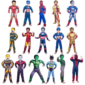 Avengers Muscle Suit Super Hero Captain America Costume Spiderman Batman Hulk Costumes Halloween Cosplay Costume for Kids Boys
Avengers Muscle Suit Super Hero Captain America Costume Spiderman Batman Hulk Costumes Halloween Cosplay Costume for Kids Boys