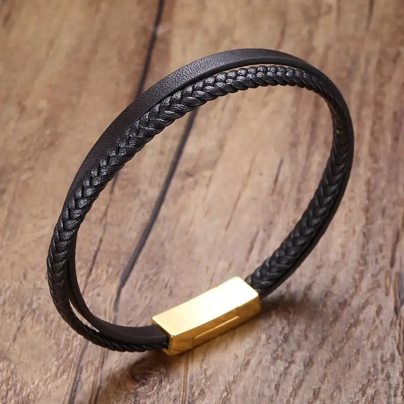Fashion Mens Brown Braided Real Leather Cuff Bracelets Vintage Wristband For Women With Durable Stainless Steel Clasp Jewelry
Fashion Mens Brown Braided Real Leather Cuff Bracelets Vintage Wristband For Women With Durable Stainless Steel Clasp Jewelry