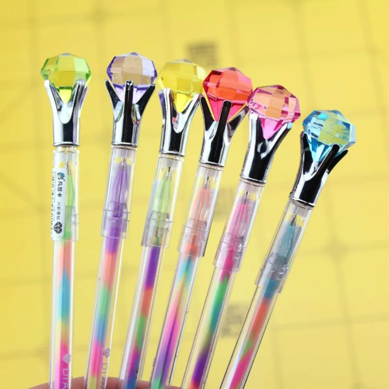 6 pcs/lot Big Diamond colored gel pen Cute 6 color ink pen Korean stationery office material school supplies papelaria escolar
6 pcs/lot Big Diamond colored gel pen Cute 6 color ink pen Korean stationery office material school supplies papelaria escolar