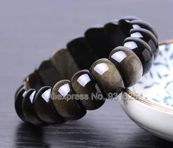 Beautiful Natural Gold Obsidian Strip Beads Gem Lucky Stretch Elastic Bracelet Fashion Jewelry for woman man Fashion Jewelry
Beautiful Natural Gold Obsidian Strip Beads Gem Lucky Stretch Elastic Bracelet Fashion Jewelry for woman man Fashion Jewelry