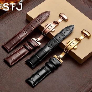 STJ Brand Calfskin Leather Watchband 14mm 16mm 18mm 19mm 20mm 21mm 22mm Watch Band With Butterfly Buckle Strap for Tissot Seiko
STJ Brand Calfskin Leather Watchband 14mm 16mm 18mm 19mm 20mm 21mm 22mm Watch Band With Butterfly Buckle Strap for Tissot Seiko