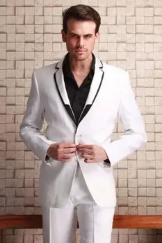 2017 New Fashion Small Collar Men Suits Slim Fit Formal Party Best Man Groomsman Wedding Tuxedos White Blazer (Coat+Pants+Tie)
2017 New Fashion Small Collar Men Suits Slim Fit Formal Party Best Man Groomsman Wedding Tuxedos White Blazer (Coat+Pants+Tie)