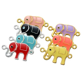 100pcs 31.6*16.7mm diy jewelry double hole gold silver color alloy enamel animal elephant charms pendant CH0240
100pcs 31.6*16.7mm diy jewelry double hole gold silver color alloy enamel animal elephant charms pendant CH0240