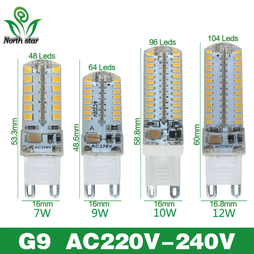 

Lowest price LED Bulb SMD 2835 3014 LED G4 G9 LED lamp 3W 7W 9W 10W 12W led Light DC12V AC220V 360 Degree Replace Halogen Lamp