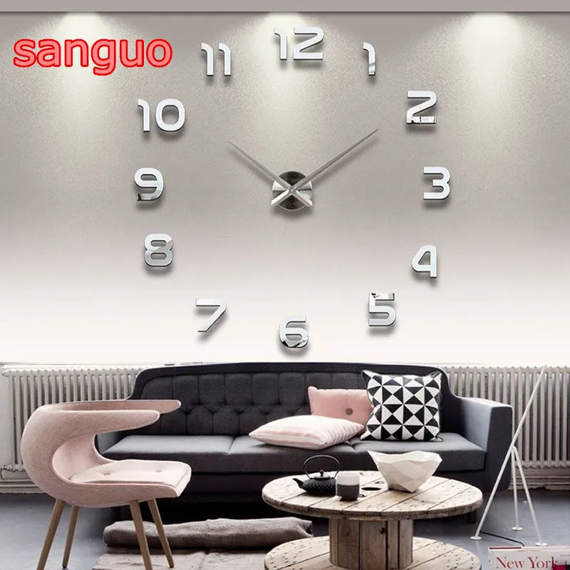 Sanguo wall clocks home Decoration 47inch watch acrylic mirror digital 3d wall sticker free shipping Living Room Quartz Needle
Sanguo wall clocks home Decoration 47inch watch acrylic mirror digital 3d wall sticker free shipping Living Room Quartz Needle