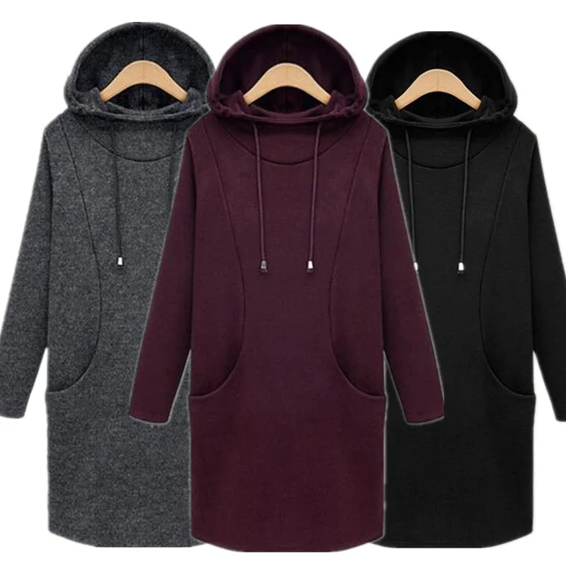 2019 Autumn Women Hooded Hoody Sweatshirt Ladies Bodycon Hoodies Pullover Tunic Dress Plus Size winter dress XS- 5XL 6XL BLACK
2019 Autumn Women Hooded Hoody Sweatshirt Ladies Bodycon Hoodies Pullover Tunic Dress Plus Size winter dress XS- 5XL 6XL BLACK