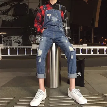 Fashion Brand jeans denim Overalls Holes Casual Bib jeans men Ripped jeans for men Fashion designer denim Ankle Length trousers
Fashion Brand jeans denim Overalls Holes Casual Bib jeans men Ripped jeans for men Fashion designer denim Ankle Length trousers