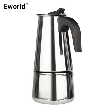 Eworld 100/200/300/450ML High Quality Tea Coffee Filter Pot Stainless Steel in French Press Italian Moka Coffee Maker Espresso
Eworld 100/200/300/450ML High Quality Tea Coffee Filter Pot Stainless Steel in French Press Italian Moka Coffee Maker Espresso