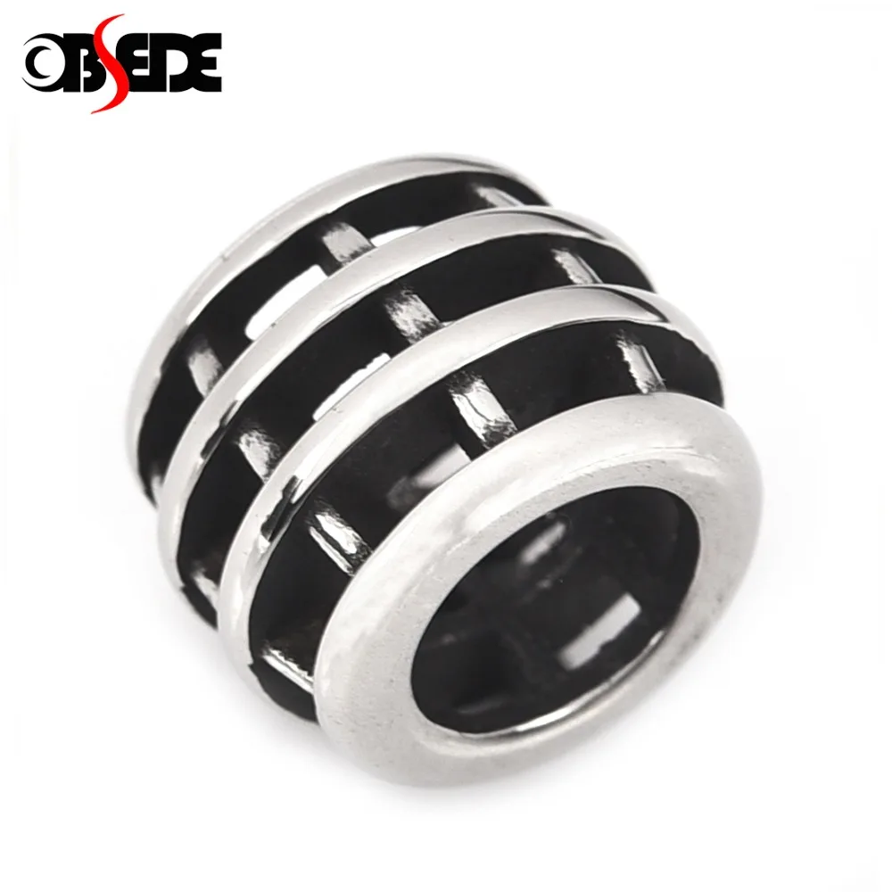 Stainless Steel Hollow Beads Large Hole 7mm Metal Drum Bead Blacken for DIY Bracelet Slide Charm Men Jewelry Making Findings
Stainless Steel Hollow Beads Large Hole 7mm Metal Drum Bead Blacken for DIY Bracelet Slide Charm Men Jewelry Making Findings