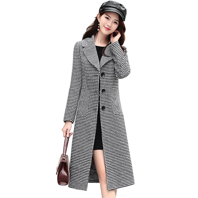 Wmswjh New 2019 Autumn Winter Long Coats Plaid Jacket Warm Woolen Coat Ladies Thick Slim Manto Feminino Female Outwears ON117
Wmswjh New 2019 Autumn Winter Long Coats Plaid Jacket Warm Woolen Coat Ladies Thick Slim Manto Feminino Female Outwears ON117