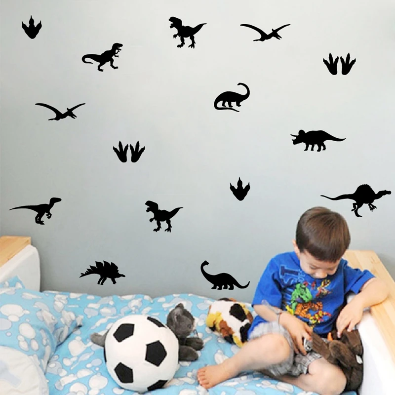 Виниловая настенная наклейка с динозаврами для мальчиков декор комнаты наклейки