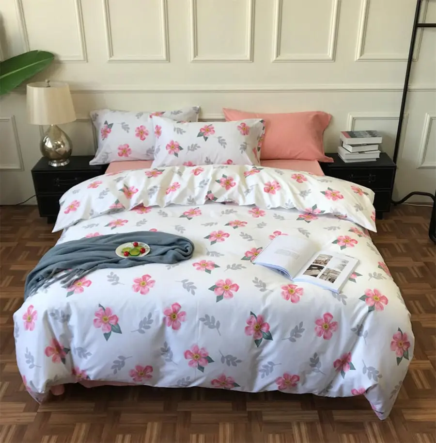 Simple cute peach blossom bedding set teen kid girl,full queen king cotton double home textile bedsheet pillow case quilt cover
Simple cute peach blossom bedding set teen kid girl,full queen king cotton double home textile bedsheet pillow case quilt cover