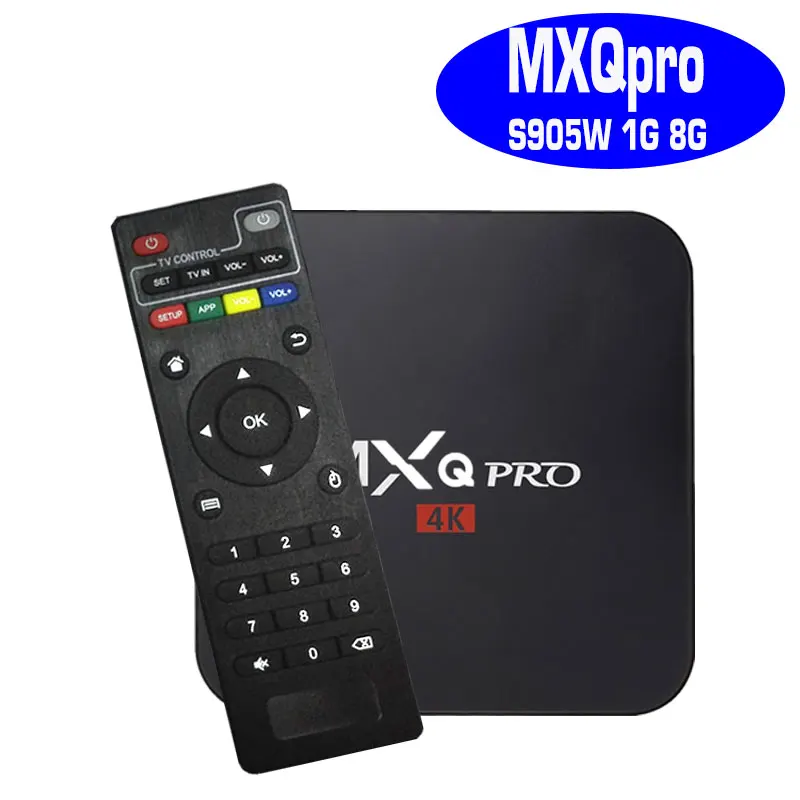 

MXQpro 4K 2GB 16GB Smart Android TV Box 7.1 S905W Amlogic Quad Core 1GB 8GB MXQ PRO 2.4Ghz WIFI can subscribe brasil IPTV