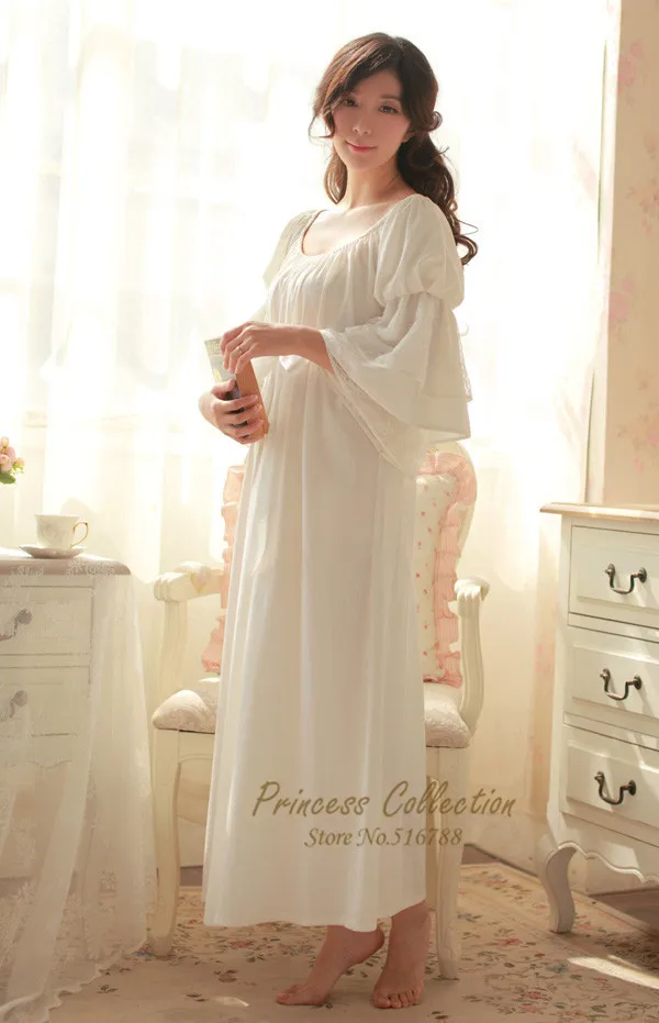 Free Shipping 100% Cotton Nightgown Princess Nightdress Royal pijama Ladies Sleepwear Long White Women nightwear roupao feminino
Free Shipping 100% Cotton Nightgown Princess Nightdress Royal pijama Ladies Sleepwear Long White Women nightwear roupao feminino