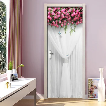 3d Door Renovation Self Adhesive Canvas Print Curtain Flower Picture Diy Sticker Home Decoration PVC Durable Waterproof Artwork
3d Door Renovation Self Adhesive Canvas Print Curtain Flower Picture Diy Sticker Home Decoration PVC Durable Waterproof Artwork