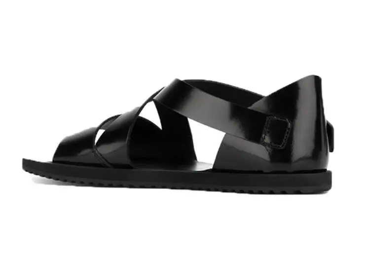 Men's sandals New men's summer non-slip beach shoes cowhskin open-toe buckles Roman low-top style shoes Black flat shoes for men
Men's sandals New men's summer non-slip beach shoes cowhskin open-toe buckles Roman low-top style shoes Black flat shoes for men