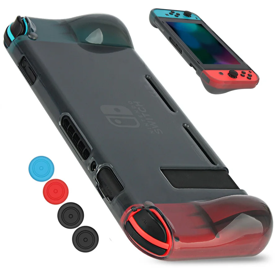 NintendoSwitch Protective Case Comfortable Cover Soft Ergonomic TPU Grip Cases + 4 Analog Caps for Nitendo Nintendo Swicth NS
NintendoSwitch Protective Case Comfortable Cover Soft Ergonomic TPU Grip Cases + 4 Analog Caps for Nitendo Nintendo Swicth NS