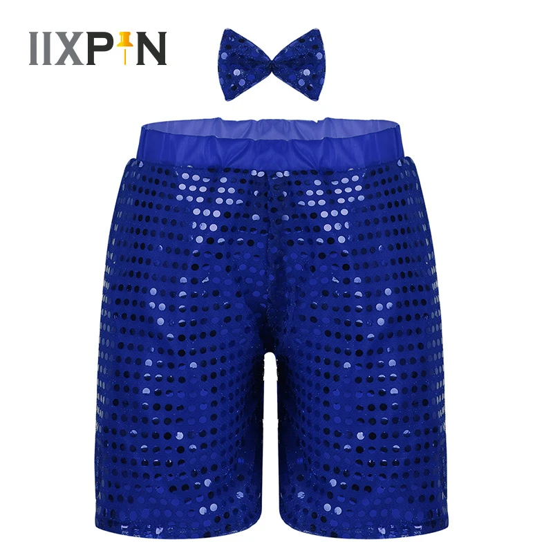 IIXPIN Jazz hiphop costume Kid Boys Girls dance costume Glittery Sequined Shorts with Bow Set for Choir Jazz Dance Stage costume
IIXPIN Jazz hiphop costume Kid Boys Girls dance costume Glittery Sequined Shorts with Bow Set for Choir Jazz Dance Stage costume