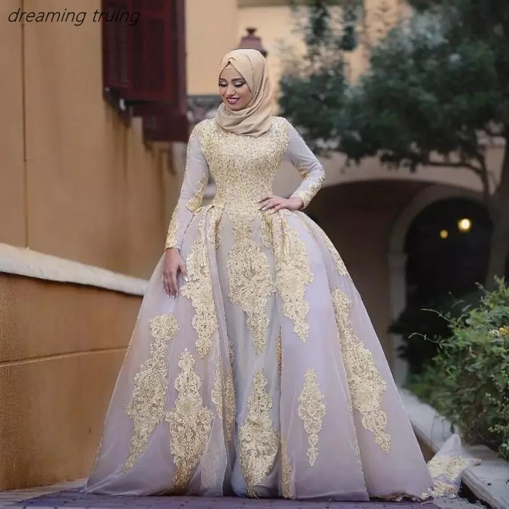Vestidos De Novia 2019 Dubai Muslim Mermaid Wedding Dresses Long Sleeve With Hijab Gold Appliques Detachable Train For Bride
Vestidos De Novia 2019 Dubai Muslim Mermaid Wedding Dresses Long Sleeve With Hijab Gold Appliques Detachable Train For Bride