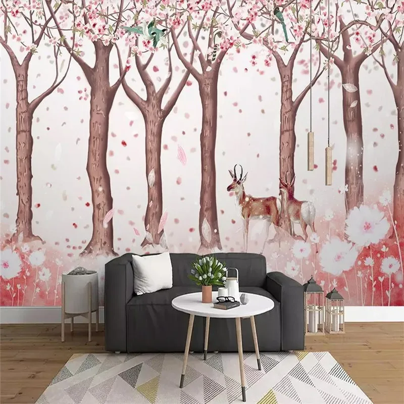 Custom 3DA wallpaper hand-painted woods elk oil painting TV background wall professional production mural photo wallpaper
Custom 3DA wallpaper hand-painted woods elk oil painting TV background wall professional production mural photo wallpaper