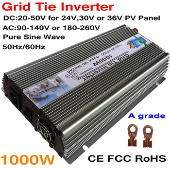 1000W 30V 60cells/36V 72cells MPPT Grid tie inverter 20-45VDC to AC180-260V or 90-140V on grid tie micro inverter 1000W
1000W 30V 60cells/36V 72cells MPPT Grid tie inverter 20-45VDC to AC180-260V or 90-140V on grid tie micro inverter 1000W
