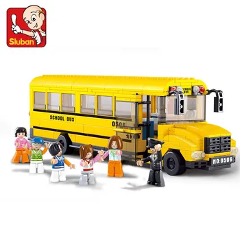 SLUBAN 0506 Big School Bus Building Blocks Learning And Education DIY Bricks Enlighten Block Toys For Children binquedos
SLUBAN 0506 Big School Bus Building Blocks Learning And Education DIY Bricks Enlighten Block Toys For Children binquedos